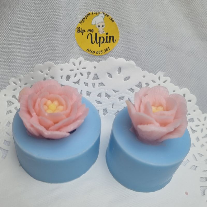 Set 2 Khuôn silicon hoa mẫu đơn thái mã  d12 d13