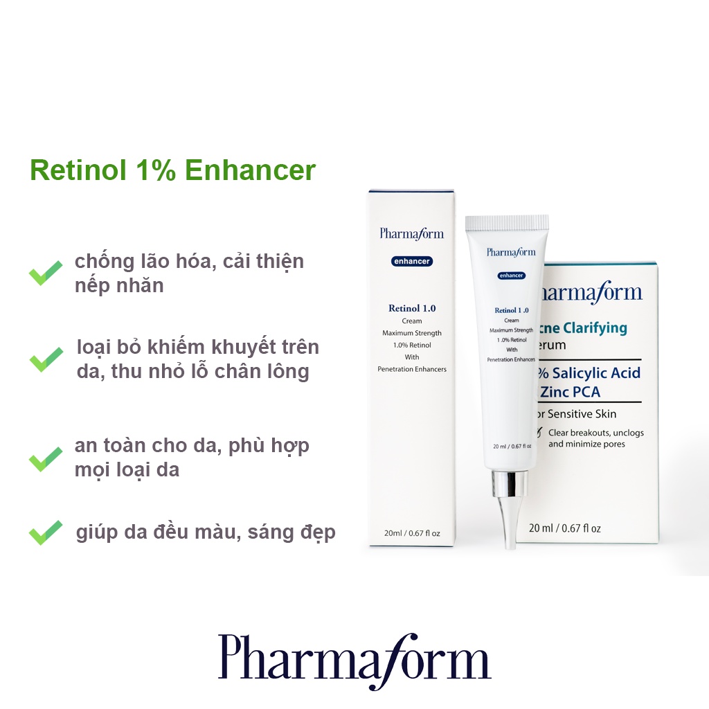 Tinh chất chống lão hóa Pharmaform Retinol Enhancer 1.0 - 20ml