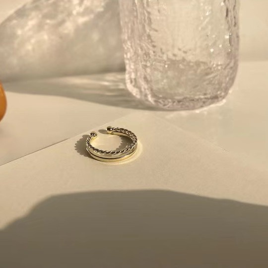 Nhẫn Đeo Tay Hai Lớp Thời Trang Cá Tính Cho Nữ