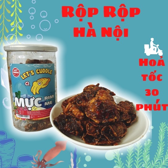 Mực rim me 250gr - Hũ pet 750ml- món ngon từ biển cả