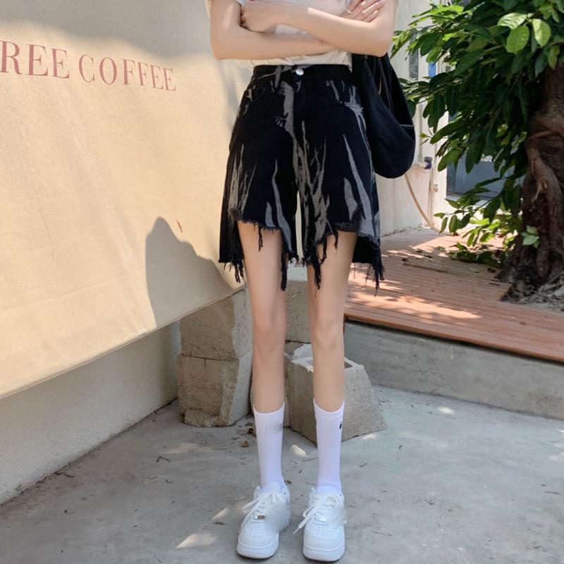 Quần Short Denim Lưng Cao Thời Trang Dành Cho Nữ