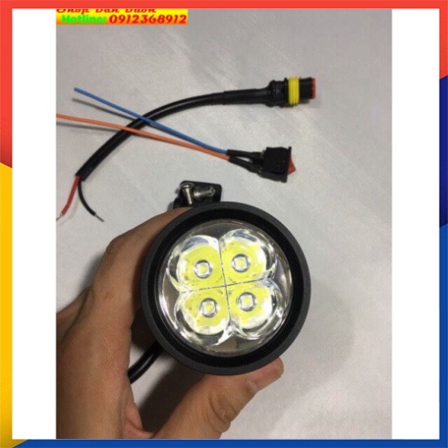 COMBO Đèn trợ sáng gắn chân Gương L4X full phụ kiện