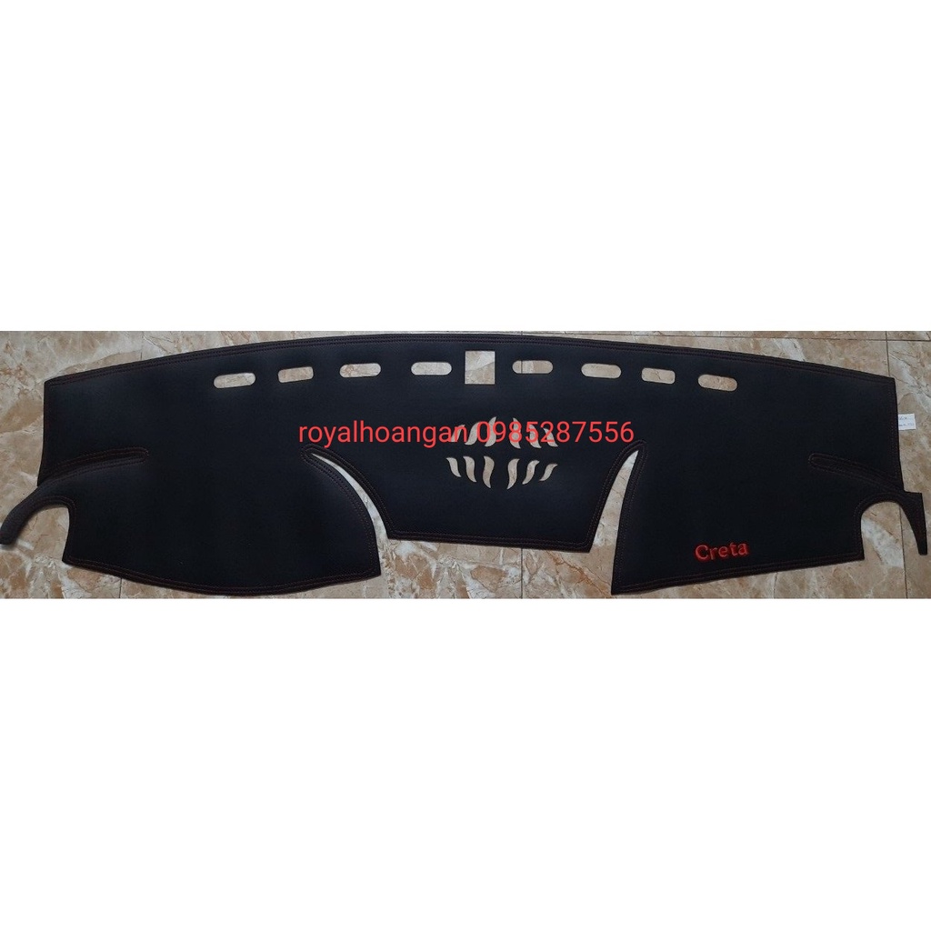 thảm taplo CRETA 2022,2023 nhung ba lớp hoặc da cacbon