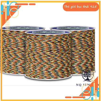 Bó dây chỉ ngũ sắc loại 0.8mm-1mm-1.5mm - Dây chỉ ngủ sắc đan vòng