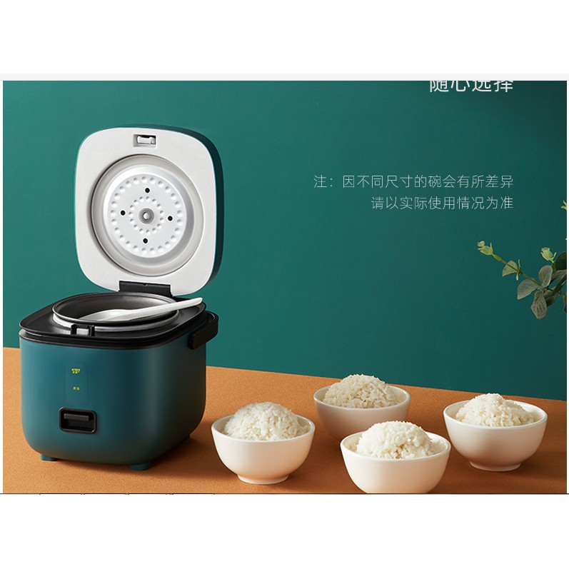 Nồi cơm điện mini 1,2L màu xanh siêu xinh | BigBuy360 - bigbuy360.vn