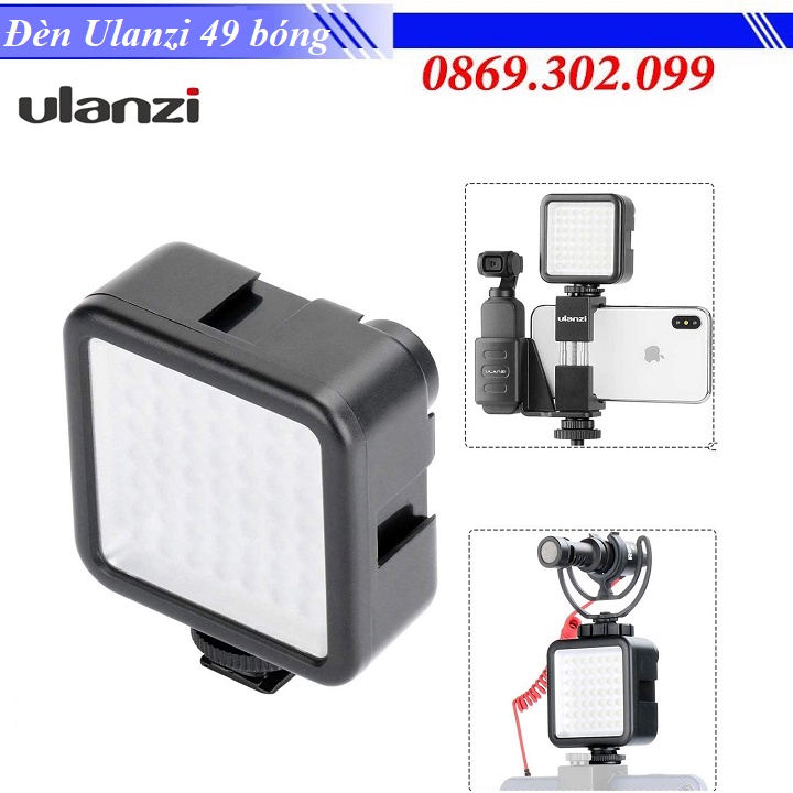 Đèn Led Ulanzi 49 bóng siêu sáng cho Smartphone, Gimbal, DSLR Cao Cấp