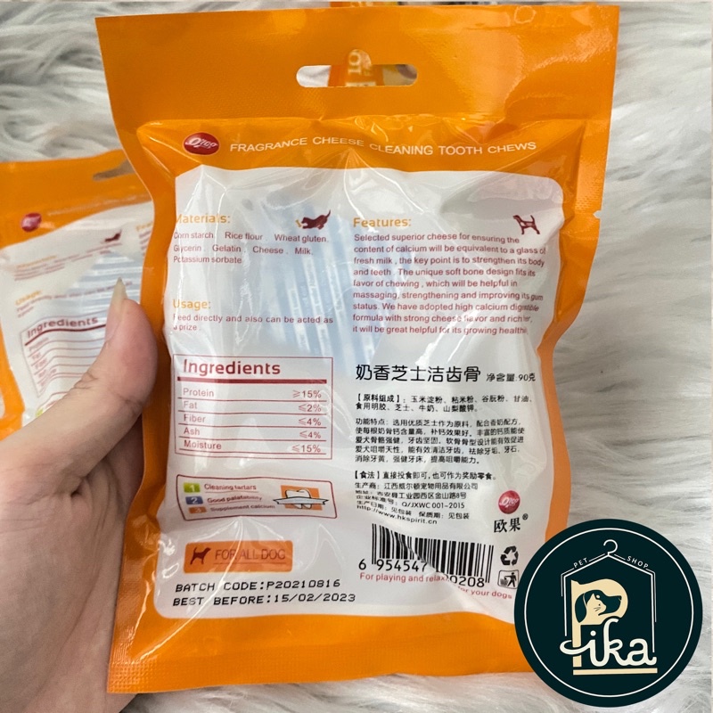 Xương gặm Orgo nhiều vị dành cho thú cưng, gặm sạch răng - Pika Petshop