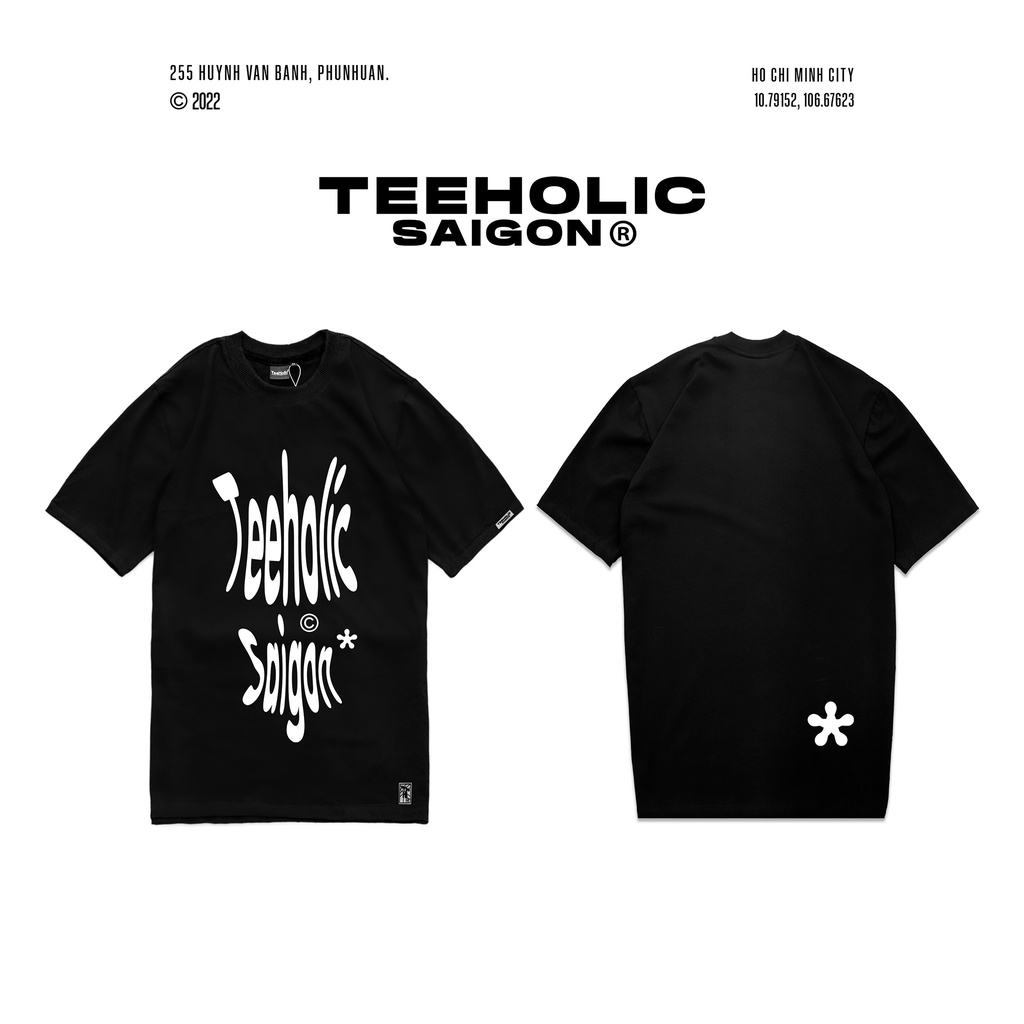 Áo Thun Unisex In Phồng Nổi TeeHolic Màu Đen - THS