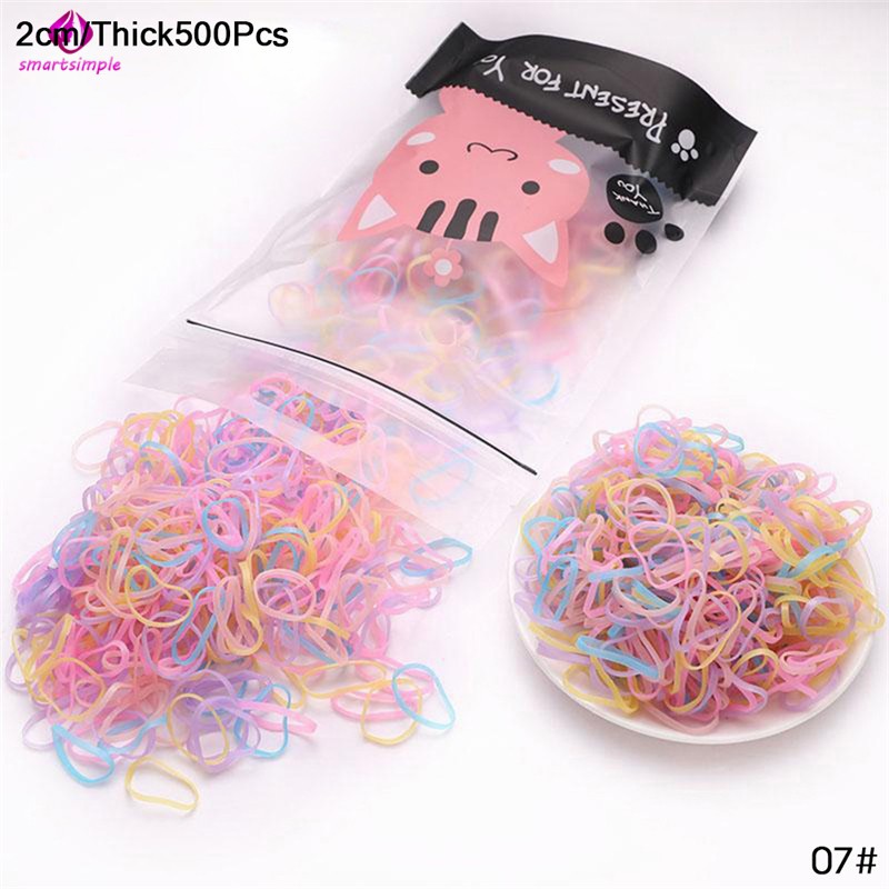 Set 500/800/1000/2500 Dây Thun Buộc Tóc Nhiều Màu
