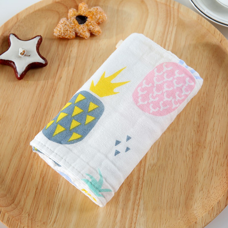 Khăn Cotton 100% 6 Lớp Mềm Mại Cho Bé (25X50Cm)