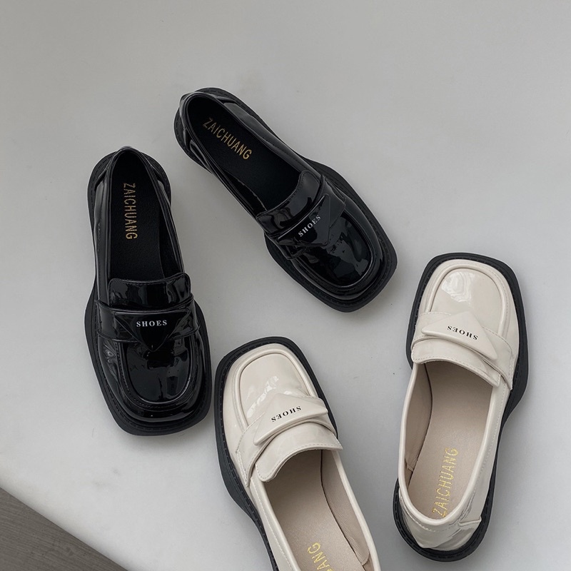 Giày lười đế bằng O12 SHOES phong cách tiểu thư Hàn Quốc