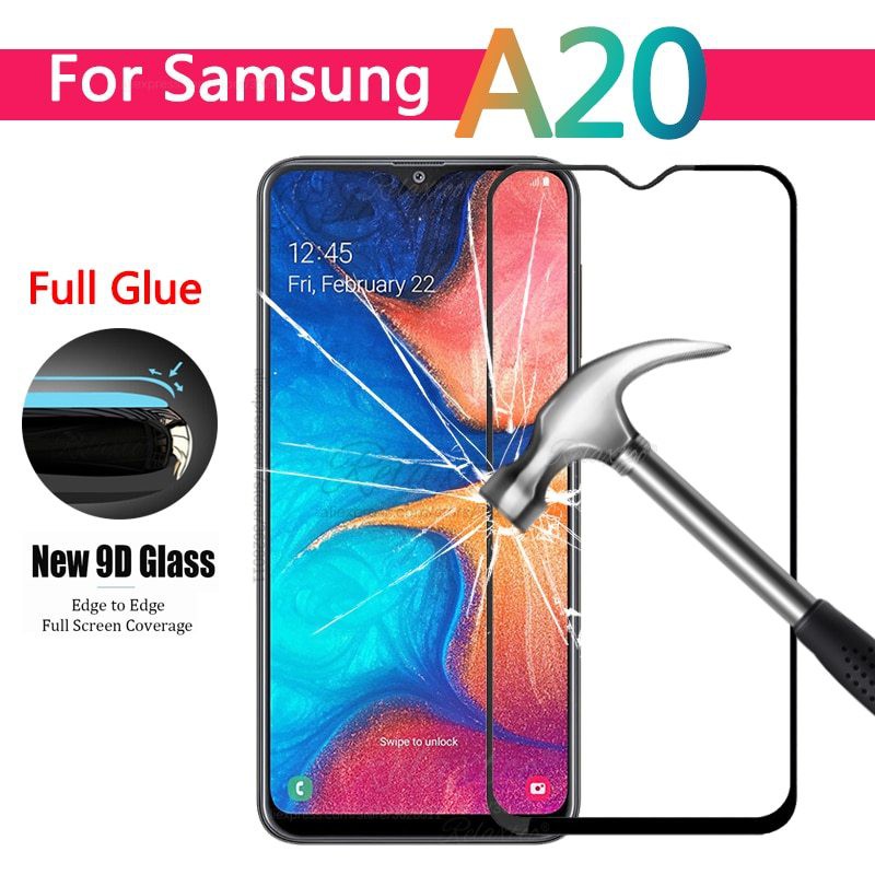 Miếng Dán Kính Cường Lực Full Màn 9D Cho Samsung Galaxy A20 - Đen