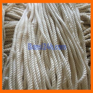 [HOT] Dây thừng se macrame, dây cotton  màu kem và màu ngà ( 2mm, 3mm, 4mm, 5mm, 6mm,7mm ,8mm, 10mm).
