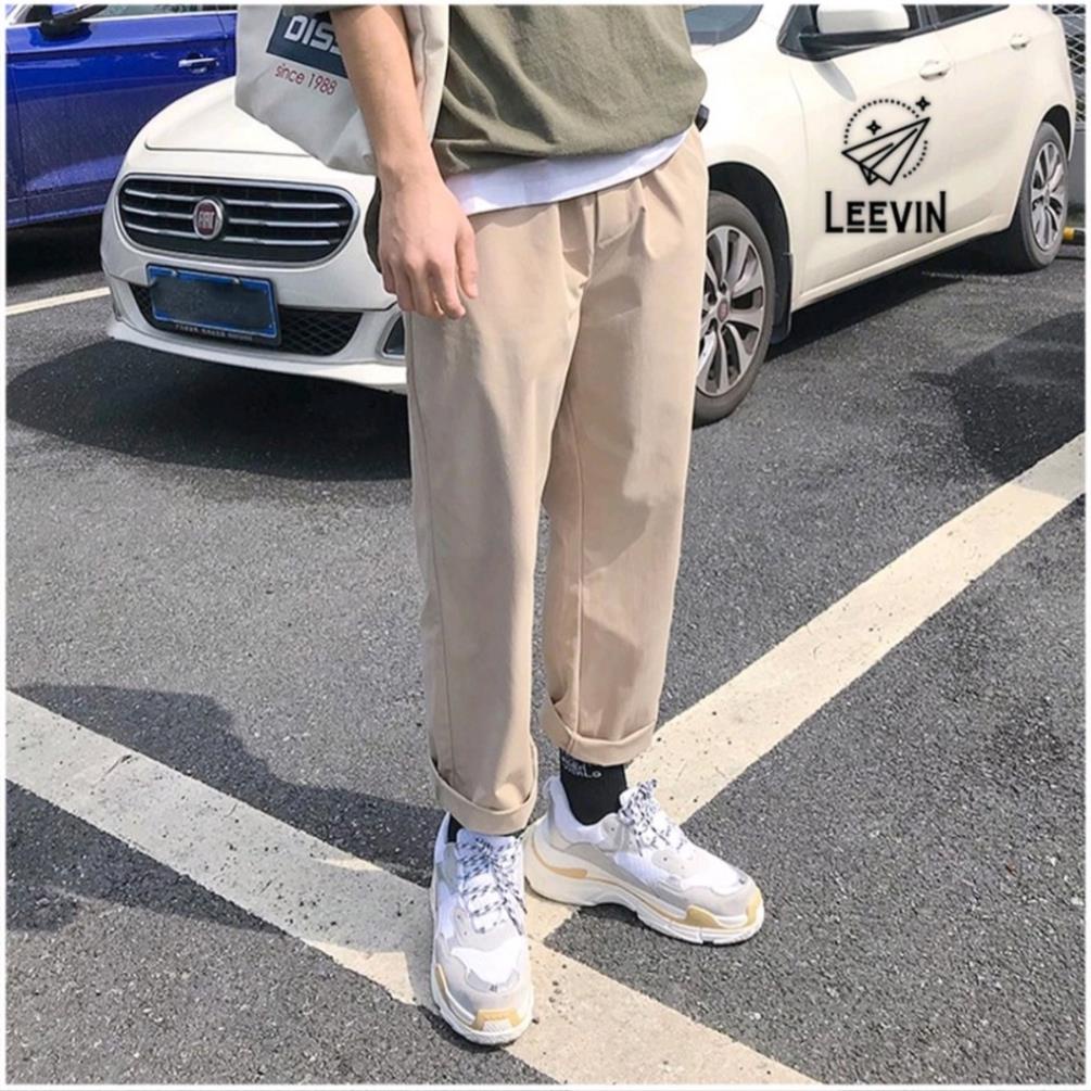 Quần Ống Rộng Baggy Kaki Unisex Nam Nữ🌸 Quần ống rộng, cạp chun, Ullzang | BigBuy360 - bigbuy360.vn
