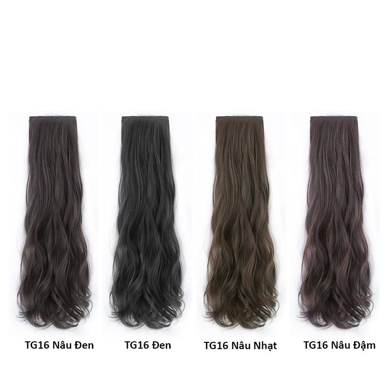 Set 3 dải tóc giả Dotime tóc xoăn sóng nhiều màu phong cách Hàn Quốc TG16