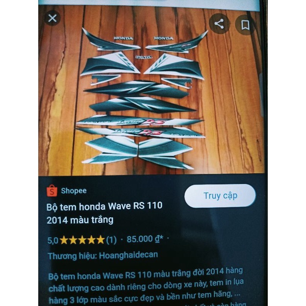 Bộ tem RS 110 màu trắng 2014