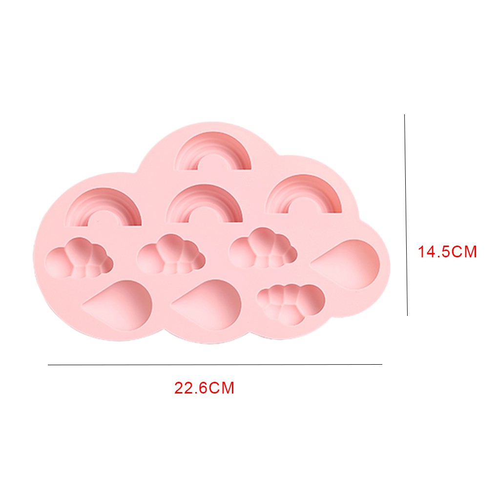 Khuôn Silicone Tạo Hình Đám Mây Cầu Vồng Trang Trí Bánh Độc Đáo