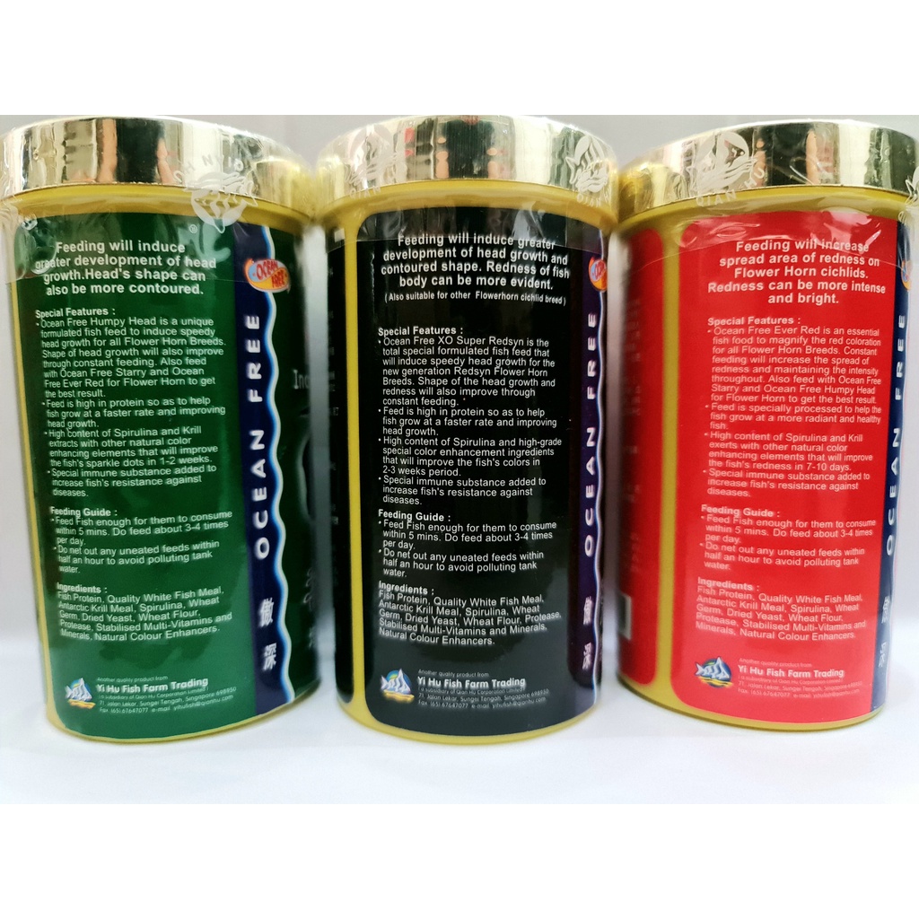 Thức Ăn Cá La Hán, Cám XO Lên Đầu,Tăng Màu,Sáng Châu .Hàng Singapore