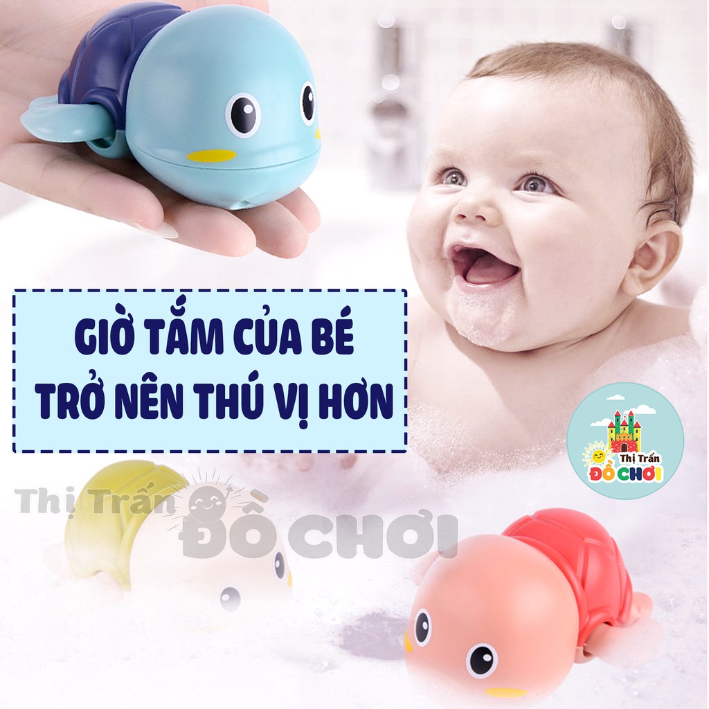 Đồ chơi nhà tắm - rùa bơi dưới nước vặn cót nhựa an toàn cho bé - Thị trấn đồ chơi