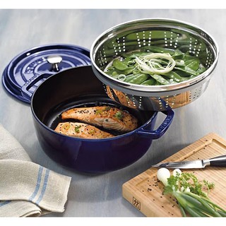 Nồi gang staub 26cm 5l kèm xửng hấp