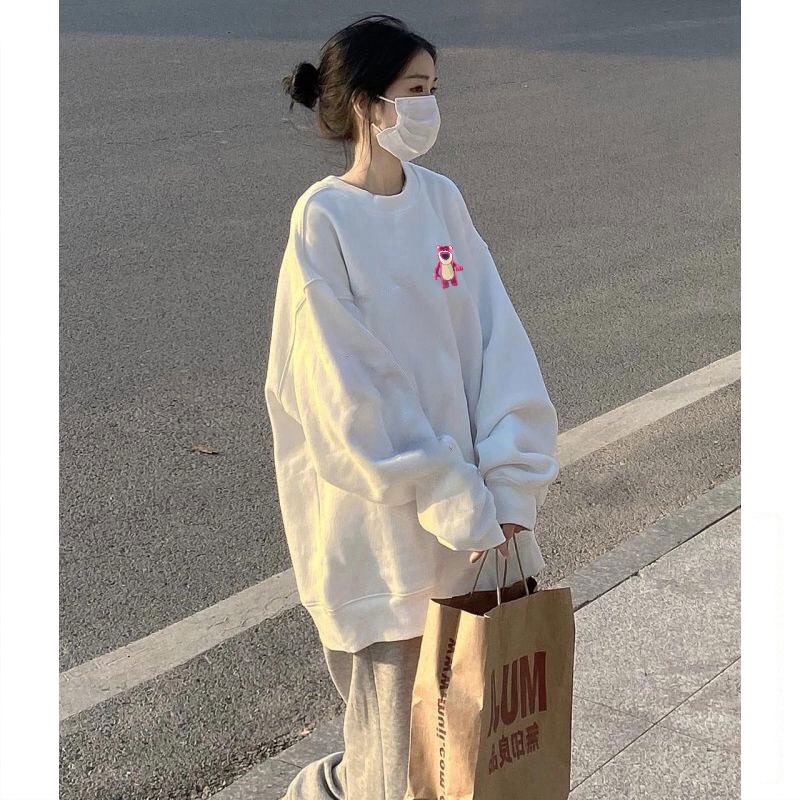 NRVP Áo Thun Tay Dài Oversize In Họa Tiết Phong Cách Hàn Quốc Thời Trang Cho Nam Và Nữ