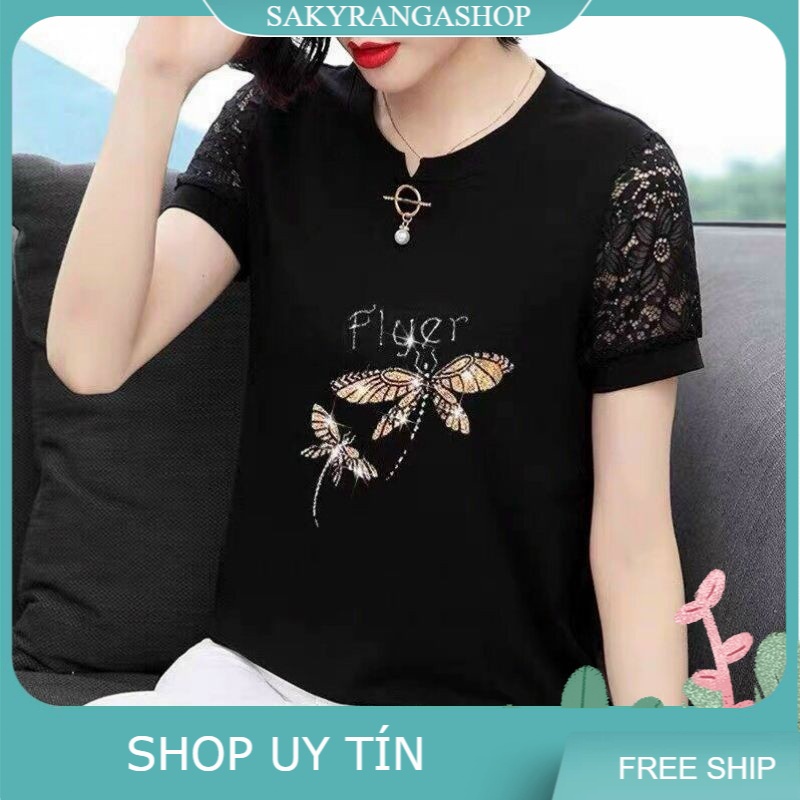 HÀNG NHẬP - ÁO KIỂU TAY REN CHUỒN CHUỒN KẾT HẠT