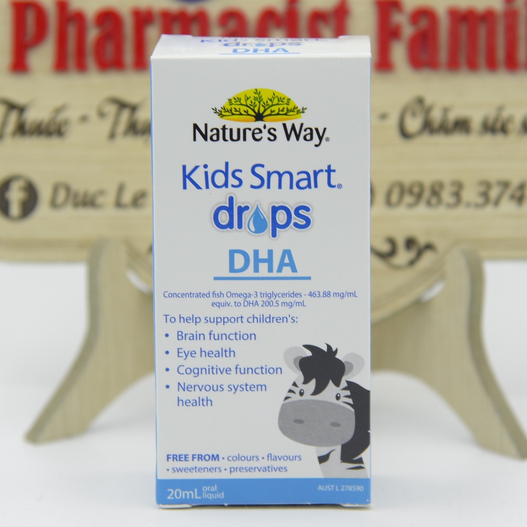 [Chính ngạch] DHA Cho Trẻ Sơ Sinh Nature's way Kids Smart Drops DHA [ÚC]- 20 mL