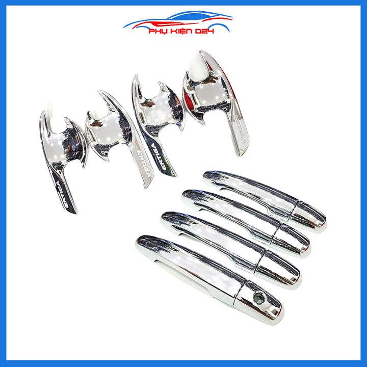 Ốp tay hõm cửa mạ crom Ertiga 2019-2020-2021-2022 bảo vệ chông trầy ô tô