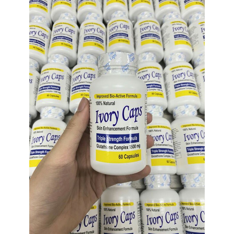 Viên Uống Trắng Da -  nám số 1 của Mỹ -  Ivory Caps Glutathione 60 viên usa 🇺🇸🇺🇸🇺🇸( date 10/2023 )