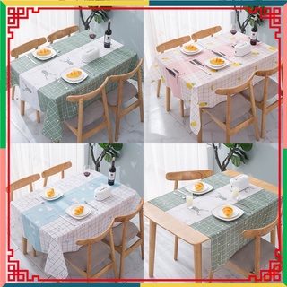 Khăn trải bàn vintage, khăn trải bàn ô vuông caro bằng nhựa không thấm nước