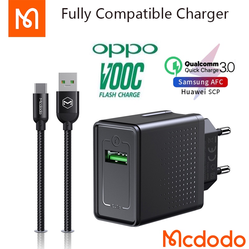 Bộ sạc nhanh Mcdodo 22.5W dành cho điện thoại android Oppo Vooc 5V/ 5A CH-580