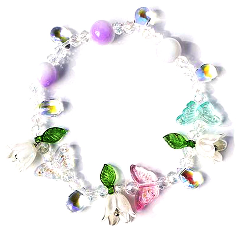 Vòng Đeo Tay Chuỗi Hạt Pha Lê Nhiều Màu Họa Tiết Hoa Cúc Phong Cách Bohemian Thời Trang Cho Nữ