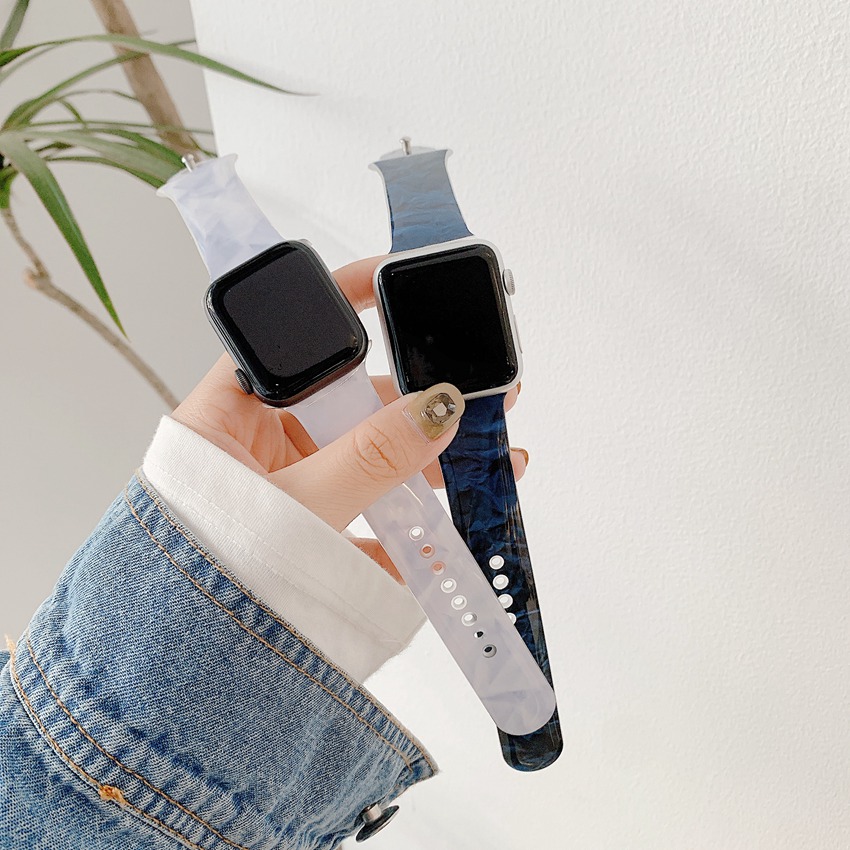 Dây Đeo Silicon Mềm Cho Đồng Hồ Thông Minh Apple Watch Series Se 6 1 2 3 4 5 38mm 40mm 42mm 44mm Wist T500 Ft50 T5 W26 Q520 Q99