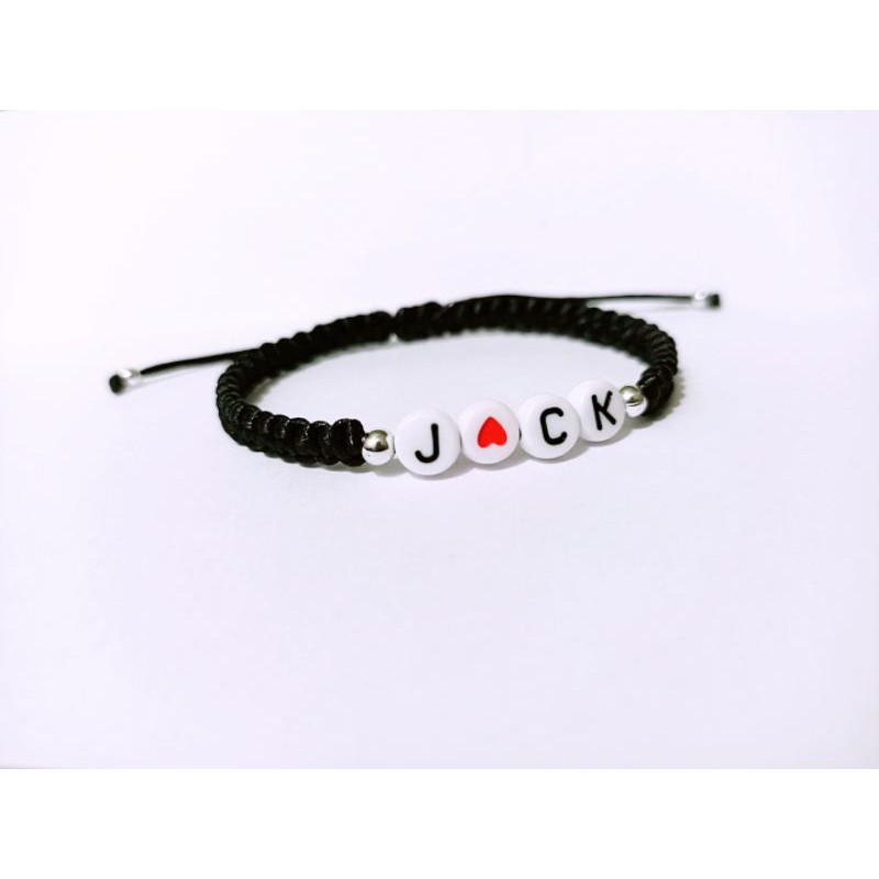 Vòng tay Jack - J97 đan dây dù đen có thể điều chỉnh dành cho các bạn Đóm Family.