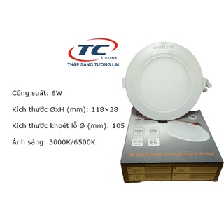 Đèn led âm trần panel 6w duhal