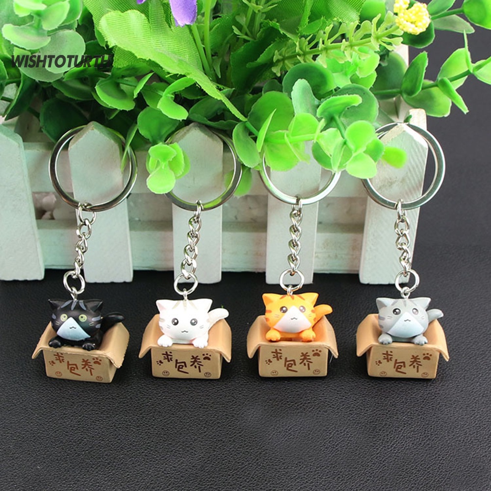 Móc Khóa Hình Mèo Hoạt Hình Đáng Yêu