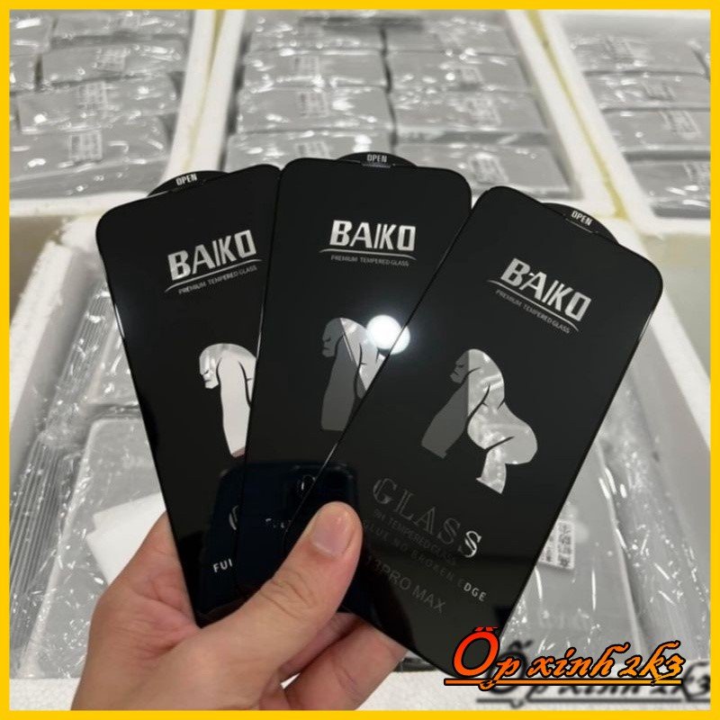 Kính Cường Lực Baiko Iphone 6/6S 6Plus 7Plus 8Plus X/Xs Xsmax Xr 11Promax 12 Pro 12 Promax 13/13 Pro 13Promax Full màn