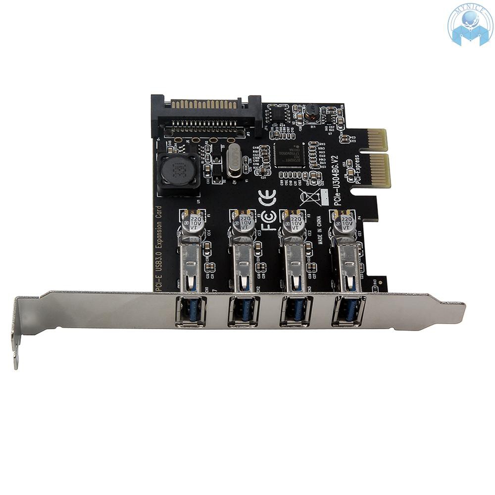 Thẻ mở rộng PCI-E 5Gbps có 4 cổng USB 3.0 siêu nhanh cho máy tính để bàn kèm giá đỡ cấu hình thấp 2U | BigBuy360 - bigbuy360.vn