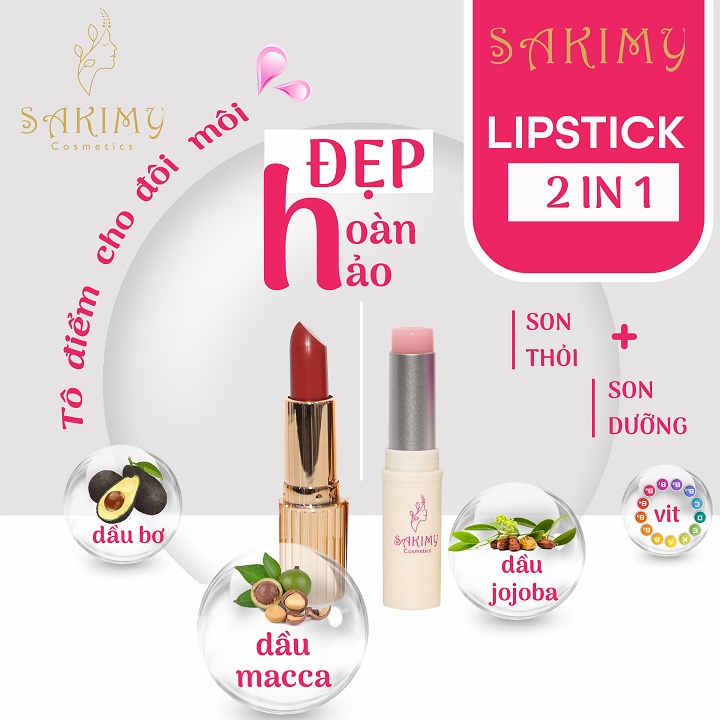 Sét son thỏi và son dưỡng Sakimy tặng quà ngẫu nhiên hàng chính hãng. | BigBuy360 - bigbuy360.vn