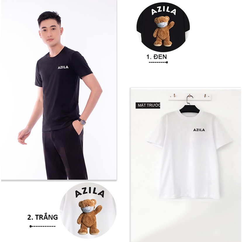 Áo Thun Cổ Tròn Tay Lỡ Nam Nữ In Hình Gấu Chất Liệu Cotton 100% Thoáng Mát Co Dãn 4C AC135