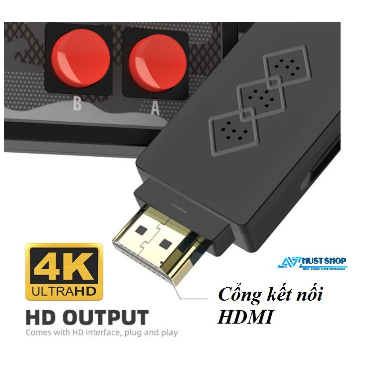 Máy Chơi Game 4 Nút Không Dây Y2S HD PLUS Tích Hợp 1700+ Games Cổ Điển Kết Nối HDMI 4K Hỗ Trợ Tải Game + Save Games