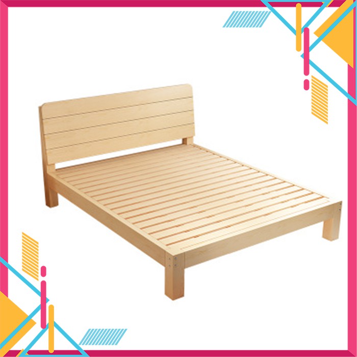 ⚡DỄ THÁO LẮP DI CHUYỂN⚡ Giường gỗ thông đơn giản hiện đại size 1m8 x 2m, sang trọng tinh tế GUT004
