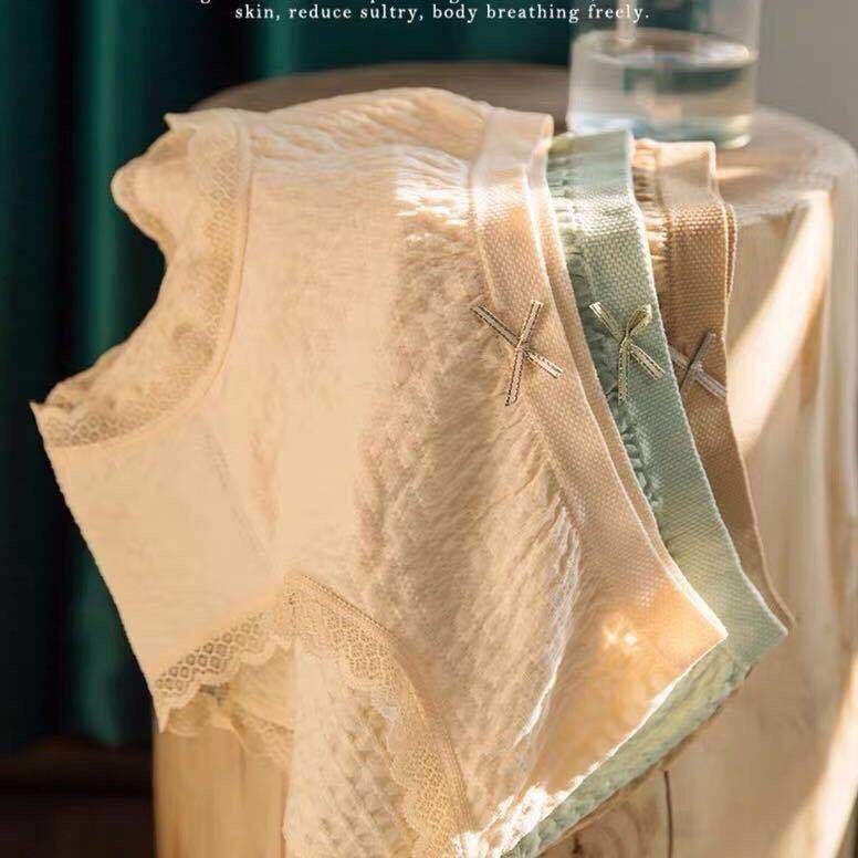 Quần Lót Nữ Dệt Kim Cotton 100% kháng khuẩn thoáng mát đính nơ xinh tôn vòng 3 gợi cảm mẫu Z182