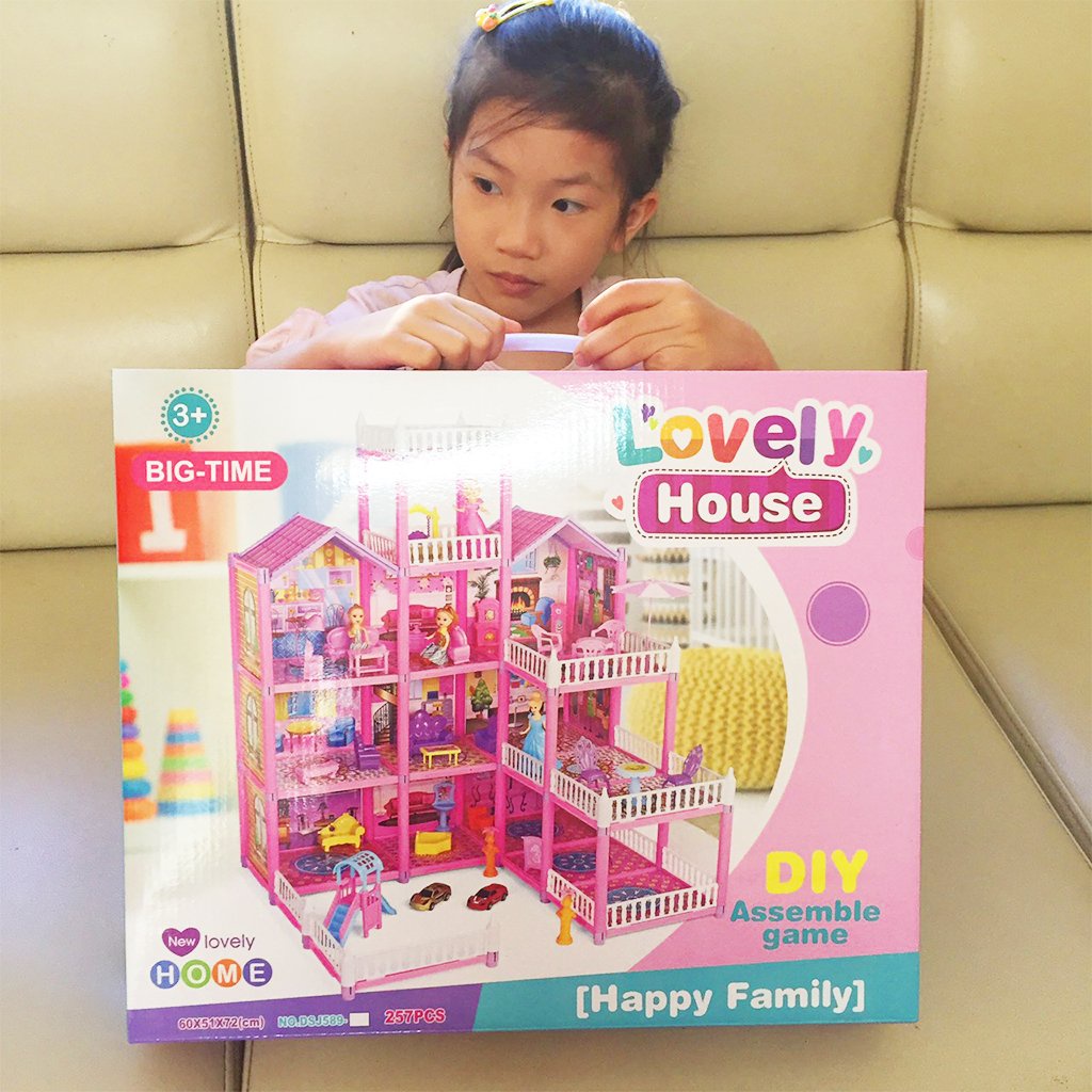 NGÔI NHÀ BÚP BÊ MÔ HÌNH LẮP RÁP SIÊU XỊN ngôi nhà búp bê