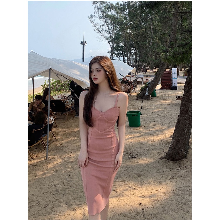 Cocory vn Đầm Maxi Hai Dây Ôm Dáng Gợi Cảm Cho Nữ