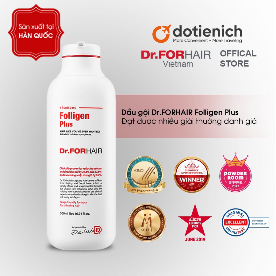 Dầu gội giảm/chống rụng tóc Dr.FORHAIR/Dr For Hair kích thích mọc tóc - Folligen Plus 500ml | BigBuy360 - bigbuy360.vn