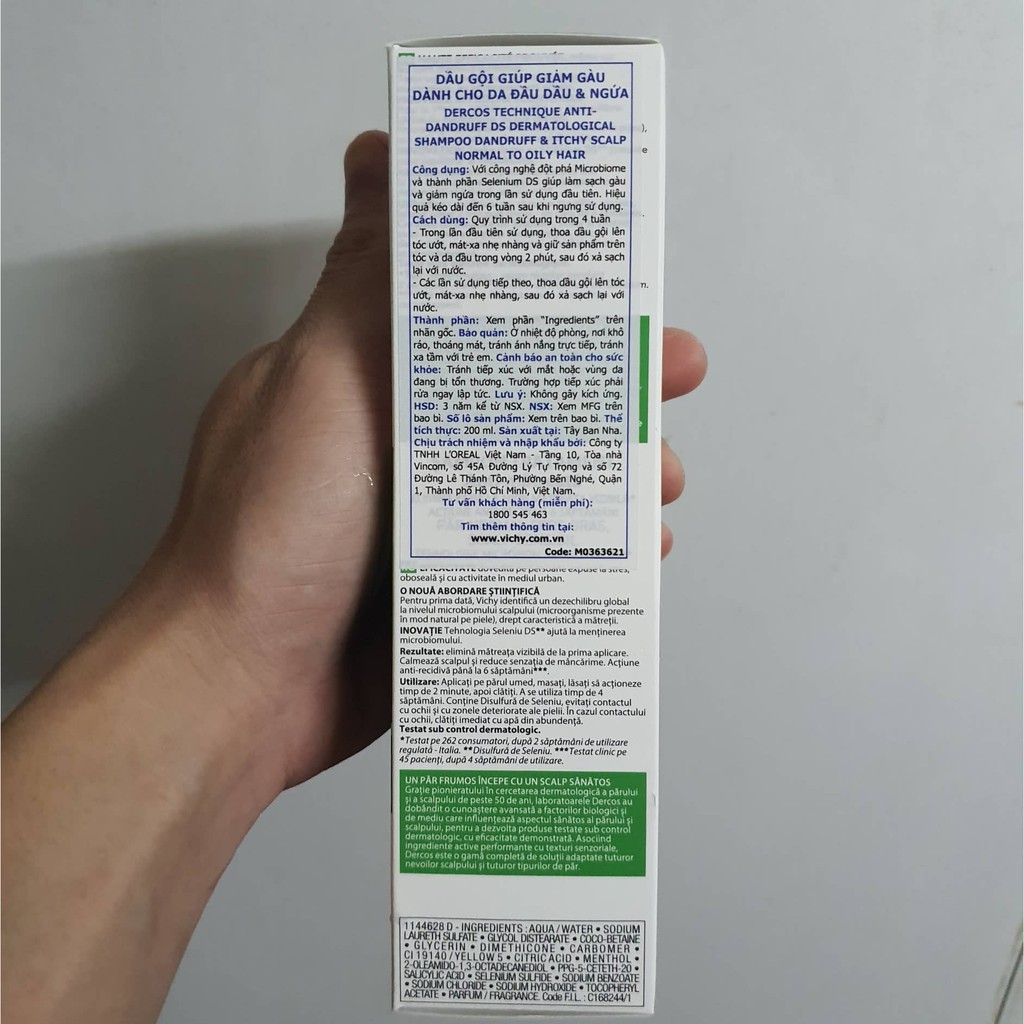 DẦU GỘI SẠCH GÀU VICHY DERCOS ANTI-DANDRUFF - CHUYÊN DÀNH CHO DA ĐẦU 200ML | BigBuy360 - bigbuy360.vn