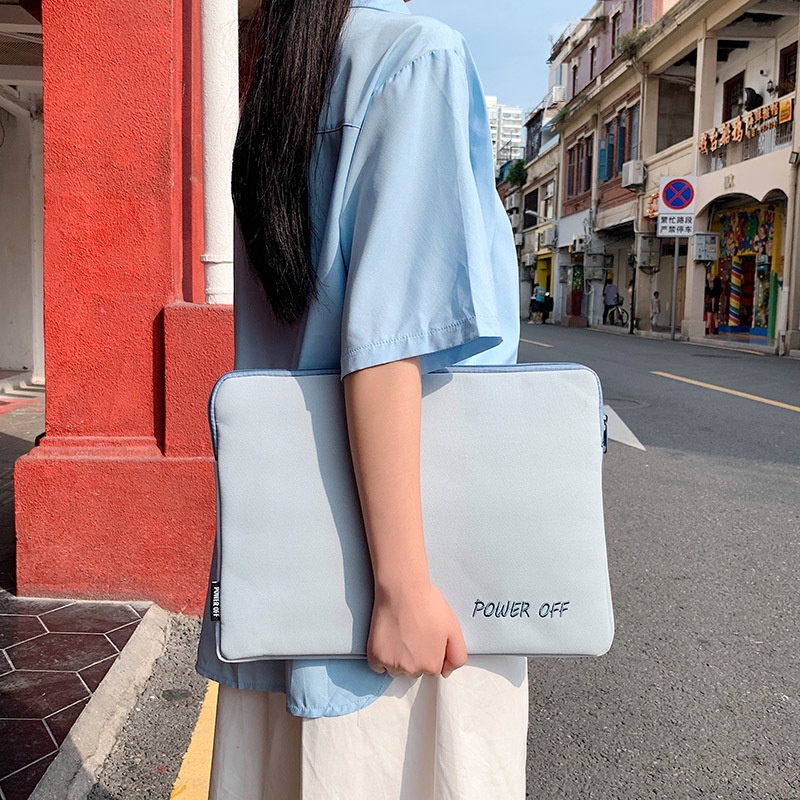 Túi Đựng Laptop 11 inch 13 inch Thêu Chữ Phong Cách Hàn Quốc