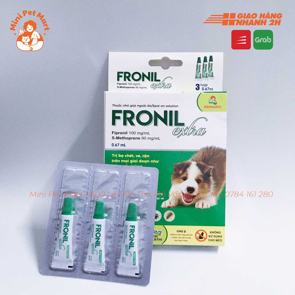 FRONIL EXTRA - Thuốc nhỏ trị ve, rận, bọ chét, trứng ve và ấu trùng cho chó