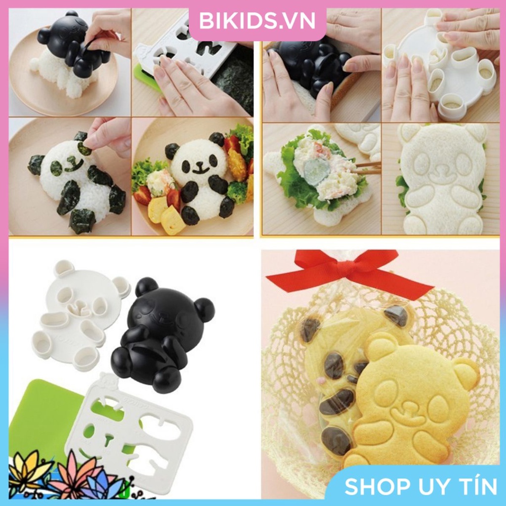 BỘ KHUÔN ĐA NĂNG ÉP CƠM, ÉP BÁNH MỲ, LÀM BÁNH QUY PANDA